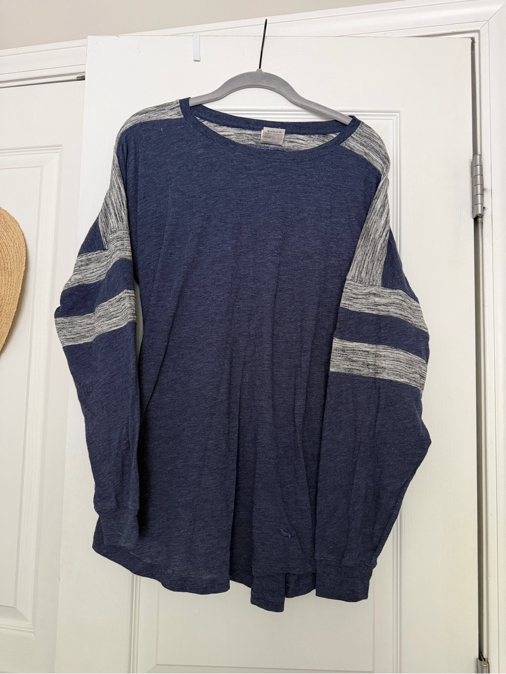 Victoria's Secret PINK blue cotton long sleeve shirt, size S.